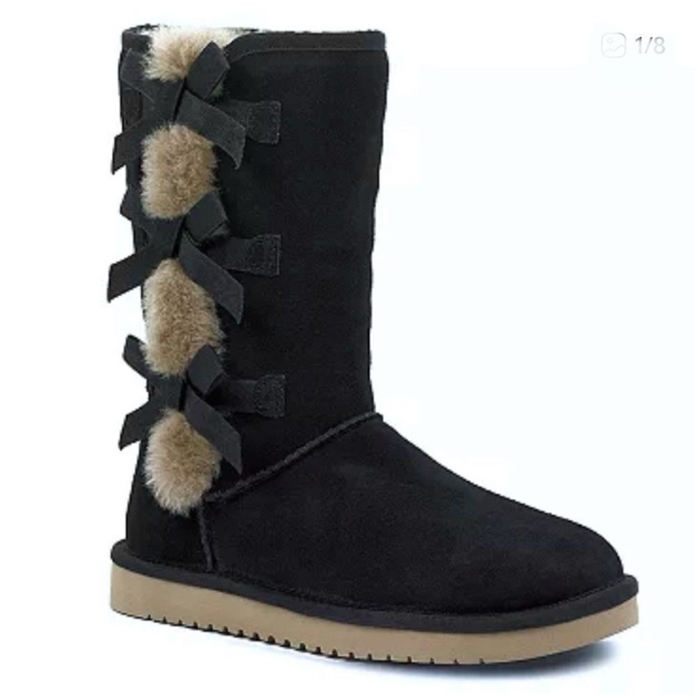UGG Koolaburra Victoria Fur-LinedโBoots with Bows